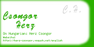 csongor herz business card